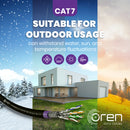 Oren CAT7 50m Outdoor Ethernet Cable - Direct Burial - 23 AWG Pure Copper Wire - 900 MHz Bandwidth S/FTP, LAN Network Cable โ 10GbE