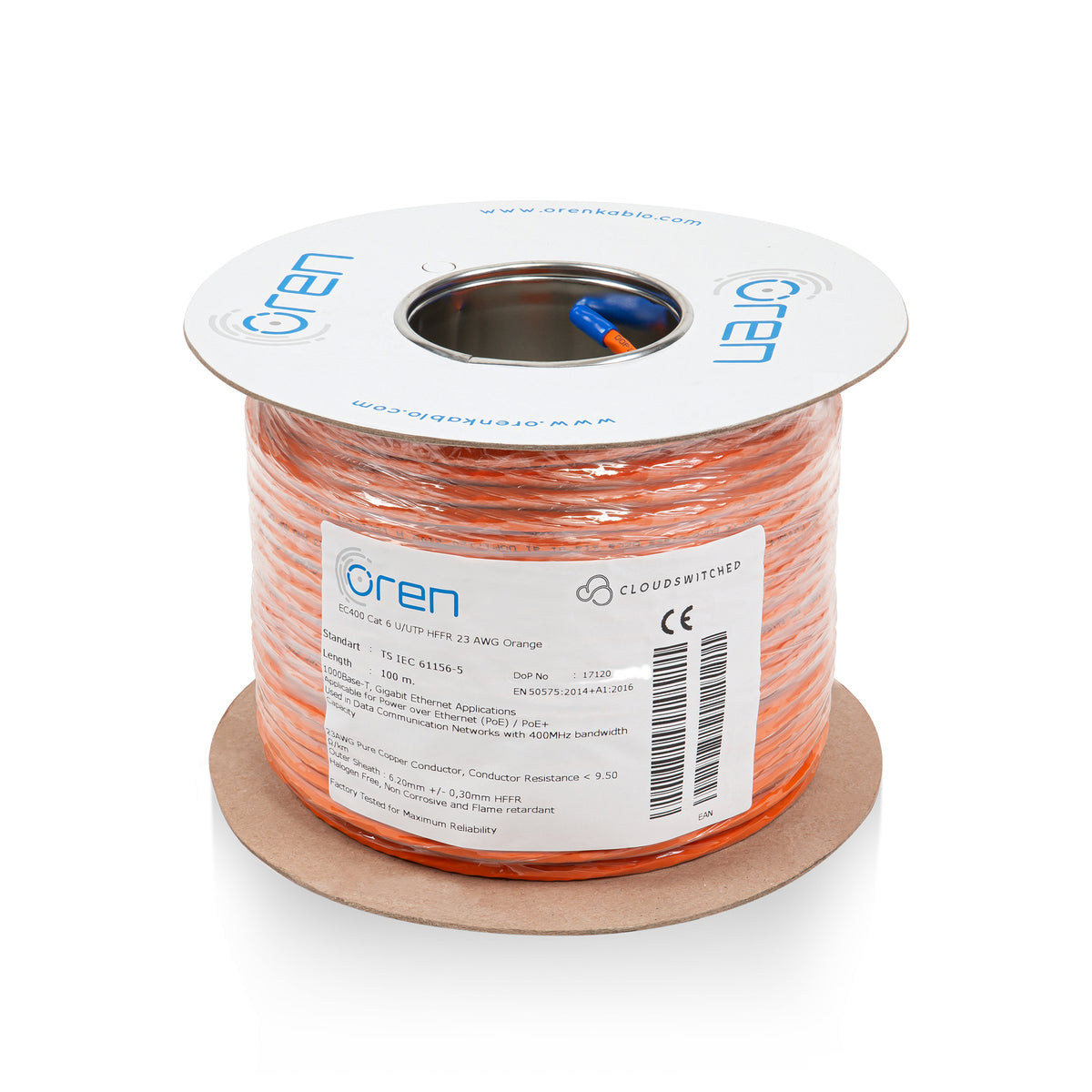 Oren CAT6A 50m Ethernet-Kabel - 23 AWG zuiver koperdraad - 500 MHz bandbreedte U/FTP internet LAN-netwerkkabel, halogeenvrij, niet-corrosief, vlamvertragend – 10GbE Oren CAT6A 50m Ethernet-Kabel - 23 AWG zuiver koperdraad - 500 MHz bandbreedte U/FTP internet LAN-netwerkkabel, halogeenvrij, niet-corrosief, vlamvertragend – 10GbE