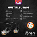 Oren CAT6 50m Outdoor Ethernet Cable LAN - Direct Burial - Patch Cord | High-Speed 1Gbps | Pure Copper 23 AWG - Premium Network Cable with RJ45 Connector