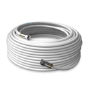 Oren Coaxial Cable 10m RG6 HD103 A++ Trishield – White - with Cabelcon Connectors and Adapter – Weatherproof