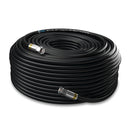 Oren Coaxial Cable 30m RG6 HD103 A++ Trishield – Black - with Cabelcon Connectors and Adapter – Weatherproof
