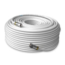 Oren Coaxial Cable 30m RG6 HD103 A++ Trishield – White - with Cabelcon Connectors and Adapter – Weatherproof