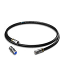 Oren Coaxial Cable 1m RG6 HD103 A++ Trishield – Black - with Cabelcon Connectors and Adapter – Weatherproof