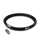 Oren Coaxial Cable 2m RG6 HD103 A++ Trishield – Black - with Cabelcon Connectors and Adapter – Weatherproof