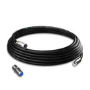 Oren Coaxial Cable 3m RG6 HD103 A++ Trishield – Black - with Cabelcon Connectors and Adapter – Weatherproof