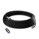 Oren Coaxial Cable 5m RG6 HD103 A++ Trishield – Black - with Cabelcon Connectors and Adapter – Weatherproof