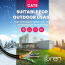 Oren CAT6 Outdoor Ethernet Cable 100M - Direct Burial - 23 AWG Pure Copper Wire - 400 MHz Bandwidth UTP, LAN Network Cable - Gigabit