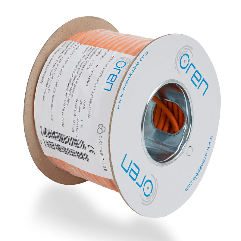Oren CAT6 50m Ethernet Cable - 23 AWG - Pure Copper Wire - 400 MHz Bandwidth UTP Internet LAN Network Cable -  Gigabit Ethernet Cable