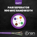 Oren CAT7 50m Ethernet Cable - 23 AWG - Pure Copper Wire - 900 MHz Bandwidth S/FTP Internet LAN Network Cable - 10GbE Ethernet Cable