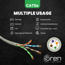 Oren CAT5e 100m Ethernet Cable - 24 AWG - Pure Copper Wire - 200 MHz Bandwidth UTP Internet LAN Network Cable -  Gigabit Ethernet Cable