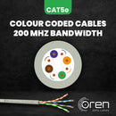 Oren CAT5e 100m Ethernet Cable - 24 AWG - Pure Copper Wire - 200 MHz Bandwidth UTP Internet LAN Network Cable -  Gigabit Ethernet Cable